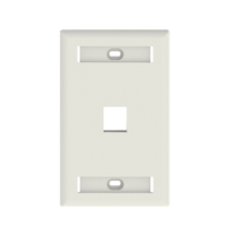 PANDUIT, NK1FWHY, Placa de Pared Vertical, Salida Para 1 Puerto Keystone, Con Espacios Para Etiquetas, Color Blanco
