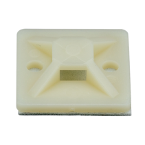 PANDUIT, SMP16A-C, Montaje-Sujetador Adhesivo STRONGHOLD de 4 Vías de 1 x 1 x 1/4 , Color Natural, Nylon 6.6 Retardante de Llama