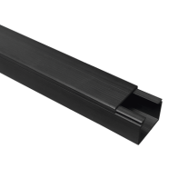 THORSMAN, TMK-1720-CC-N, Canaleta TMK 1720 Color Negro con Cinta Adehsiva, 5 Ft. De Largo (1.5 m), Para uso en Exterior con Bajo