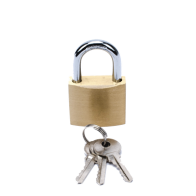 PRECISION, PST-A010-03, Candado de Latón Cuerpo 40 x 40 mm Con 3 Llaves. Diam. de Perno: 6.2 mm