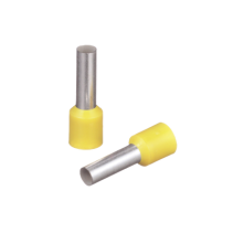 PANDUIT, FSD82-12-C, Ferrúl de cobre DIN Amarillo para Cable 10 AWG con largo 12 mm. Paquete de 100 Piezas