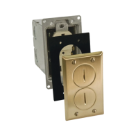 Compra Kit Caja Piso HUBBELL 15A Latón | Smartgrid México