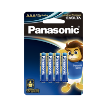 PANASONIC, LR03EGL/4B, Batería Alcalina AAA 1.5V EVOLTA / No recargable / Paquete de 4 Baterías