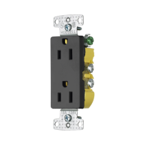 Comprar Contacto Duplex Hubbell 15A Negro | Smartgrid México