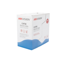 HIKVISION, DS-1LN5E-SB, Bobina de Cable UTP 305 Metros / Cat5E (24 AWG) / Color Azul / PVC (CM) / Uso en Interior / 100% Cobre /