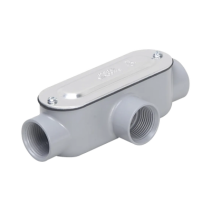 HUBBELL TAYMAC, HUB-RLT-050, Caja Condulet tipo T de 1/2 (12.7 mm) / Con tapa y empaque.