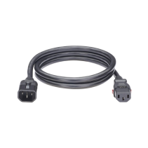 PANDUIT, LPCA13-X, Cable de Alimentación Eléctrica Con Bloqueo de Seguridad, de IEC C14 a IEC C13, 1.8 Metros de Largo, Color Ne