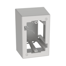 PANDUIT, JB1DWH-A, Caja de Pared Superficial de 1 Pieza, Uso Universal con Placas de Pared, Con Cinta Adhesiva, Color Blanco