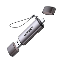 UGREEN, 50706, Lector de Tarjetas USB-C + USB-A a MicroSD (TF)/SD | OTG | USB-C 3.1 | 5Gbps | Soporta hasta 2TB | Soporta Window