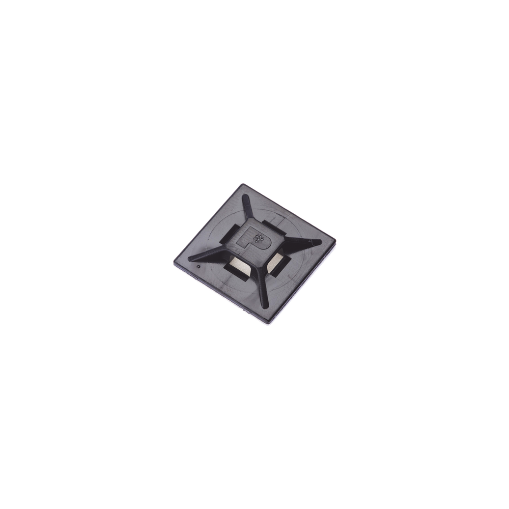 PANDUIT, ABM2S-AT-C0, Montaje-Sujetador Para Cable de 4 vías, con Adhesivo Acrilico, 25.4 x 25.4mm (1in x 1in), Color Negro, Uso