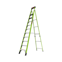 Little Giant Ladder Systems, SENTINEL12, Escalera de 3.65 m Capacidad máxima de 170 Kg, inclinada, de fibra de vidrio con almoha