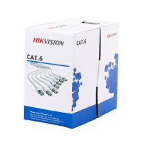 HIKVISION, DS-1LN6-UE-W, Bobina de Cable de 305 m (1000 ft) Cat 6 / 100% Cobre / Color Blanco / Uso en Interior / PVC