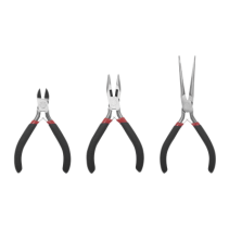 EPCOM POWERLINE, EP345, Juego de 3 Mini Pinzas de Corte de 5 . Incluye: Pinza de Punta Redonda, Diagonal y Punta de Aguja.