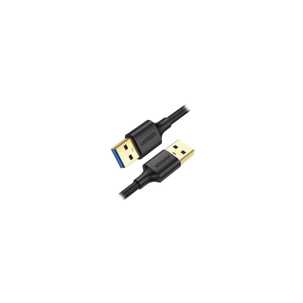 UGREEN, 10371, Cable USB-A 3.0 a USB-A 3.0 / 2 Metros / Macho a Macho / Conector Niquelado / Núcleo de Cobre Estañado / Blindaje