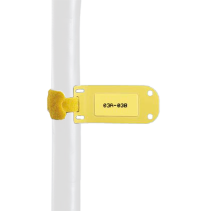 PANDUIT, SLCT-YL, Paquete de 25 Marcadores de Identificación Autolaminados, de 33.3 x 76.2 mm, Uso Interior/Exterior, Color Amar
