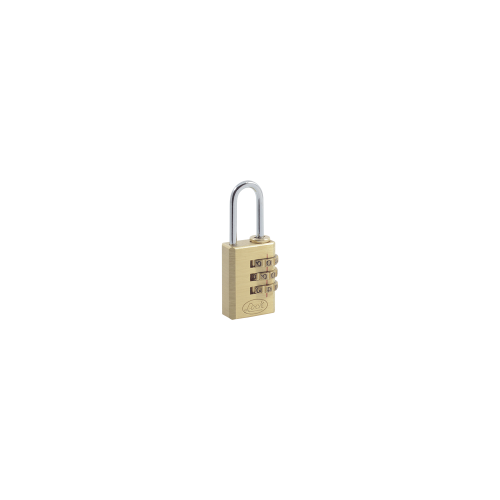 LOCK, SYS-10CA, Candado de Latón de Combinación Maletero Programable/ Medida 20 mm / Nivel de seguridad 3 / Discos Programables.