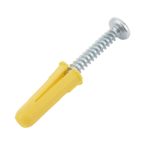 THORSMAN, TP-1X-KIT, Paquete de 20 taquetes amarillo 1 y 20 tornillos 8mm x 1