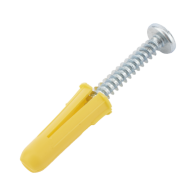 THORSMAN, TP-1X-KIT, Paquete de 20 taquetes amarillo 1 y 20 tornillos 8mm x 1