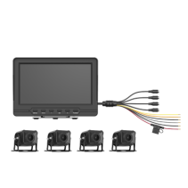 HIKVISION, AE-VD2501A-A, Sistema de Monitoreo Local / 4 Cámaras 1080p para Exterior (IP68) y Pantalla LCD de 7 a Color / Memoria