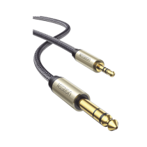 UGREEN, 10625, Cable Audio Estéreo 3.5mm (1/8 ) TRS a 6.35mm (1/4 ) TS / 1 Metro / Audio de Hi-Fi / Trenza de Nylon / Blindaje M