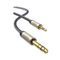 UGREEN, 10625, Cable Audio Estéreo 3.5mm (1/8 ) TRS a 6.35mm (1/4 ) TS / 1 Metro / Audio de Hi-Fi / Trenza de Nylon / Blindaje M