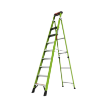 Little Giant Ladder Systems, SENTINEL10, Escalera de 3.05 m Capacidad máxima de 170 Kg, inclinada, de fibra de vidrio con almoha