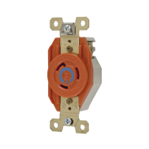 HUBBELL, HUB-IG23-20, Receptáculo Sencillo de Media Vuelta/ 20 A 250 V CA / 2 Polos 3 Hilos / Nema L6-20R.