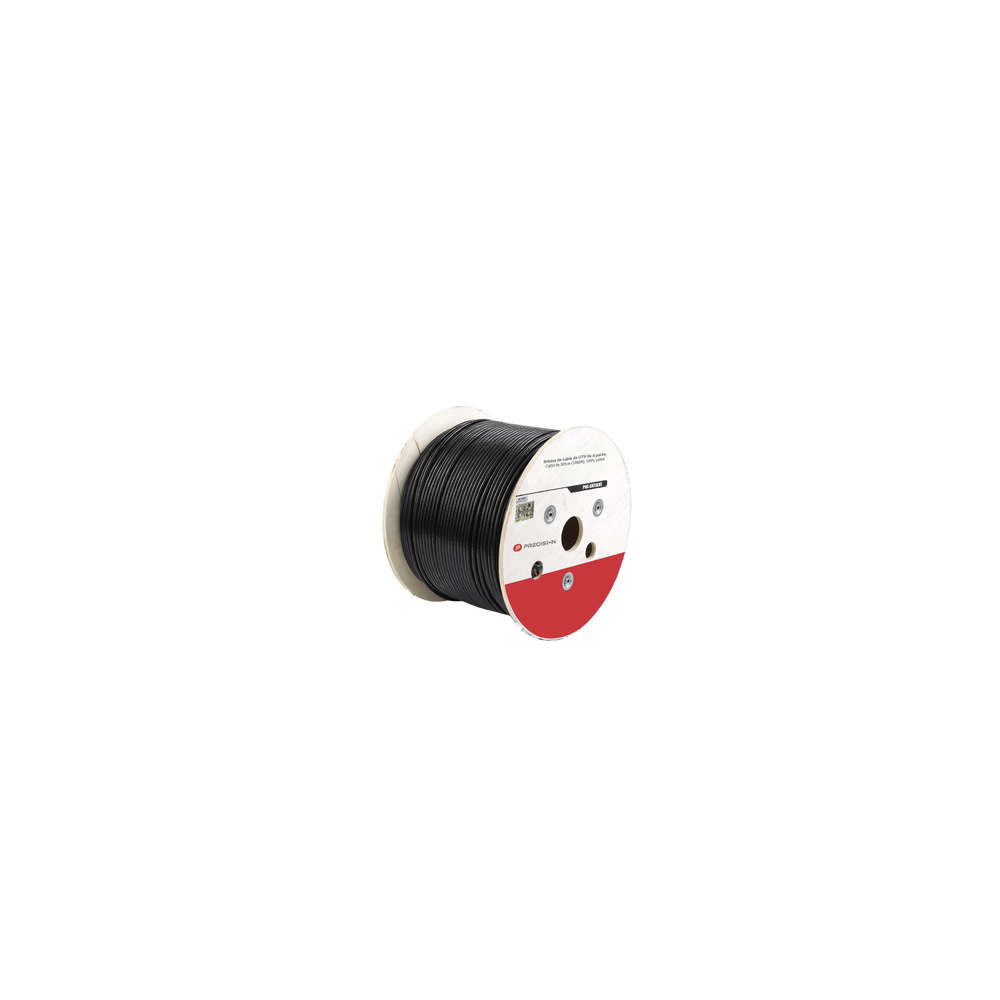 PRECISION, PSC-CAT5EXT-GEL, Bobina de cable de UTP de 4 pares Cat5e de 305 m (1000 ft), 100% Cobre, LDPE Resistente a rayos UV R