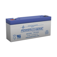POWER SONIC, PS-630-F1, Batería 6V, 3.50AH, Para Respaldo, Tecnologías AGM/VRLA, 5 Años Vida Útil, Terminales F1, Reconocida UL