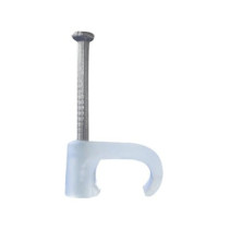 THORSMAN, TC-3X5, Grapa para cable plano de 3mm color transparente (100pzs)