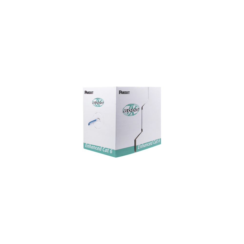 PANDUIT, PUR6004BU-FE, Bobina de Cable UTP 305 m. de Cobre, TX6000™ PanNet, Reelex, Azul, Categoría 6 Mejorado (23 AWG), PVC (CM