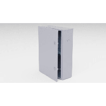 EPCOM INDUSTRIAL, GBP02, Gabinete para instalación de 2 Baterías , Fabricado en Lámina Galvanizada, Accesorios para poste (No in