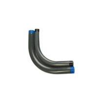 RAWELT, CAL32PC, Codo Conduit de 1 1/4” (32 mm) rígido de aluminio recubierto de PVC e interior de uretano.