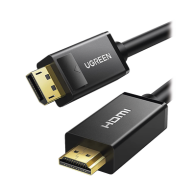 UGREEN, 10239, Cable DP Macho a HDMI Macho / Longitud 1.50 m / Soporta 4K@30Hz / Soporta 3D / Cobre Estañado 28AWG / Blindaje in
