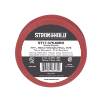 PANDUIT, ST17-075-66RD, Cinta Eléctrica STRONGHOLD para Aislar, de PVC, Uso General Reparación y Mantenimiento, Grosor de 0.18mm
