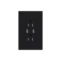LUTRON ELECTRONICS, SCR15UBTRMN, Tomacorriente 15A,con salida de carga USB