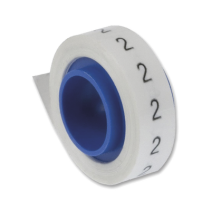 PANDUIT, PMDR-2, Rollo de Etiquetas Marcadoras, Pre-Impresos con el Número 2, de 2.4 metros, Color Blanco