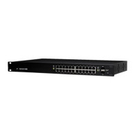 UBIQUITI, ES-24-250W, Switch EdgeMAX administrable de 24 puertos Gigabit con PoE+/PoE Pasivo 24V + 2 Puertos SFP, 250 W