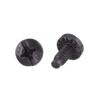 PANDUIT, RGTBS-C, Tornillo de Unión a Tierra Con Formación de Rosca, #12-24 x 1/2, Color Negro, Bolsa de 100 Piezas