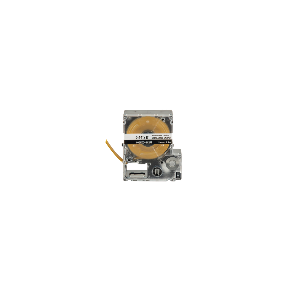 PANDUIT, H000X044H2M, Casete de Etiquetas Continuas Termorretráctil 11.2 mm. de ancho x 2.4 m. de Largo. Poliolefina Amarilla