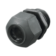 HUBBELL, HUB-SEC-75BA, Conector de cable estilo europeo para conductores de 0.45 a .71 / Rosca NPT 3/4 / Negro.
