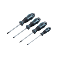 MAKITA, E105SY, Juego de 4 Desarmadores, 2 de Punta Phillips y 2 de Punta Plana
