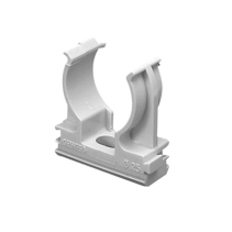 GEWISS, GW-50-629, Soporte de presión (Abrazadera), PVC Auto-extinguible, abierto para tubería de 50 mm