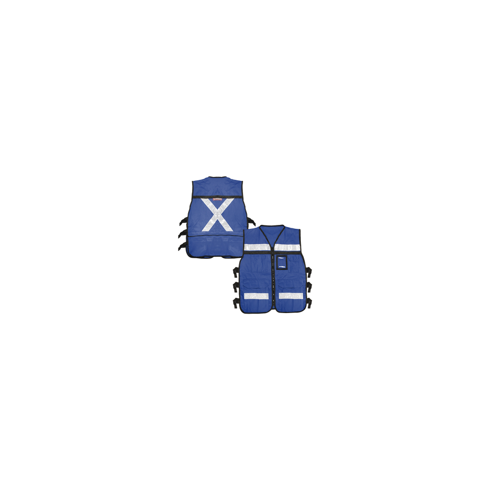 SURTEK, SYS-USC-H42, Chaleco Reflejante con 6 Bolsas Externas / 6 Broches ajustables / Talla Grande.