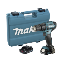 MAKITA, HP-333-DSAE, Taladro Combinado de 12Vcc, con tecnología CXT, (Incluye 2 Baterías y Cargador Rápido, Maletín plástico).