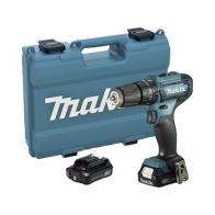 MAKITA, HP-333-DSAE, Taladro Combinado de 12Vcc, con tecnología CXT, (Incluye 2 Baterías y Cargador Rápido, Maletín plástico).