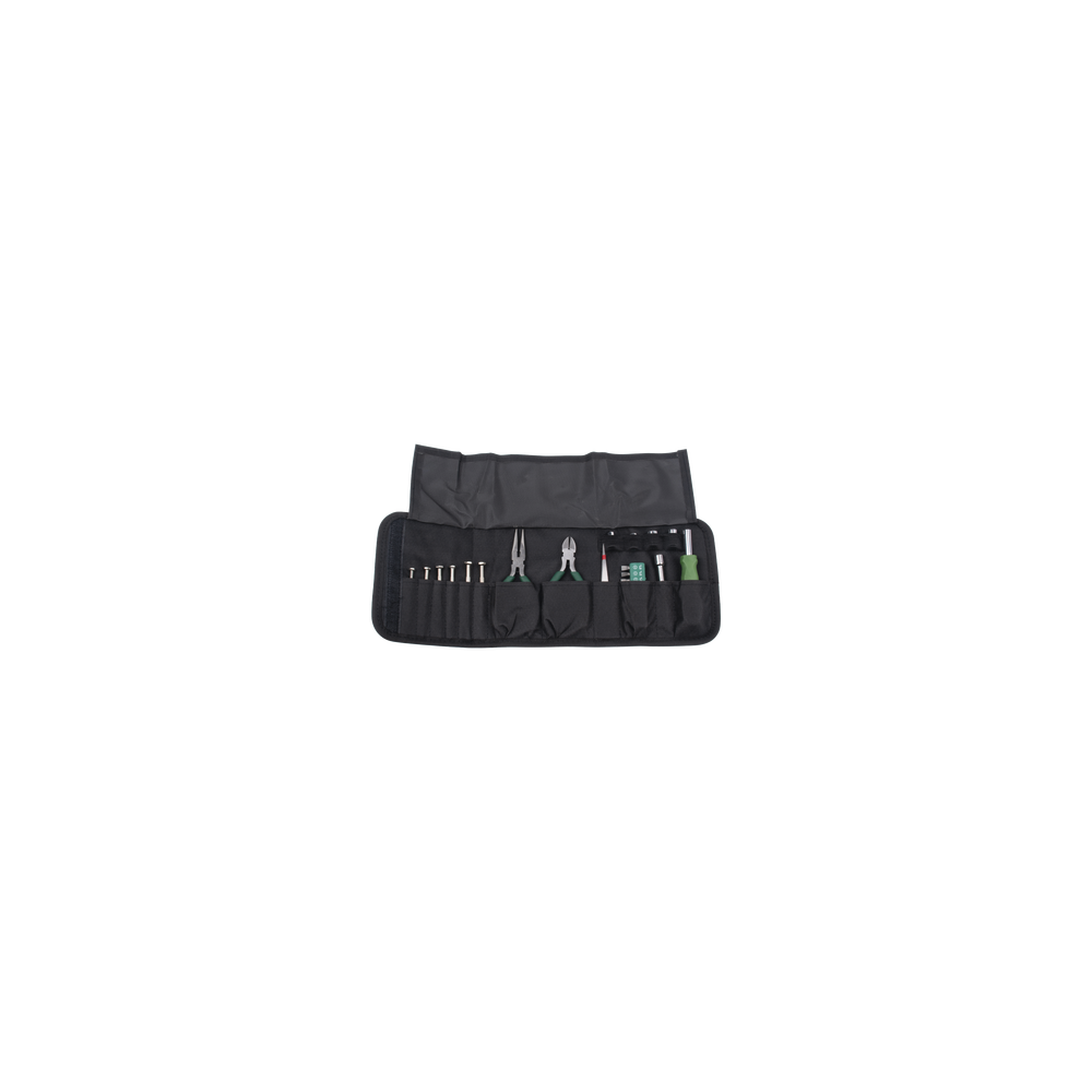 EPCOM POWERLINE, EPZH04, Juego de Herramientas en Estuche Portátil con 25 Pzas. (Desarmadores Finos + Pinzas + Puntas + Maneral)