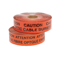 PANDUIT, HTDU6R-E, Cinta de peligro subterráneo, Color rojo, Material Aluminio, 304.8m, Leyenda: PRECAUCIÓN: LÍNEA ELÉCTRICA ENT