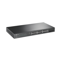 TP-LINK, TL-SG2428P, Switch PoE JetStream SDN Administrable 24 puertos 10/100/1000 Mbps + 4 puertos SFP, 24 puertos PoE, 250W, a