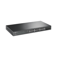 TP-LINK, TL-SG2428P, Switch PoE JetStream SDN Administrable 24 puertos 10/100/1000 Mbps + 4 puertos SFP, 24 puertos PoE, 250W, a